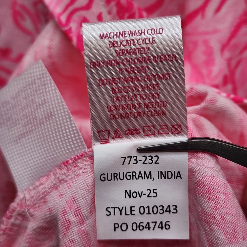 NWT Lilly Pulitzer Geanna Tiered Cotton Floral Midi Dress Pink Blossom Size M - Picture 8 of 10